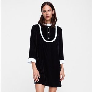 Zara Velvet combined dress